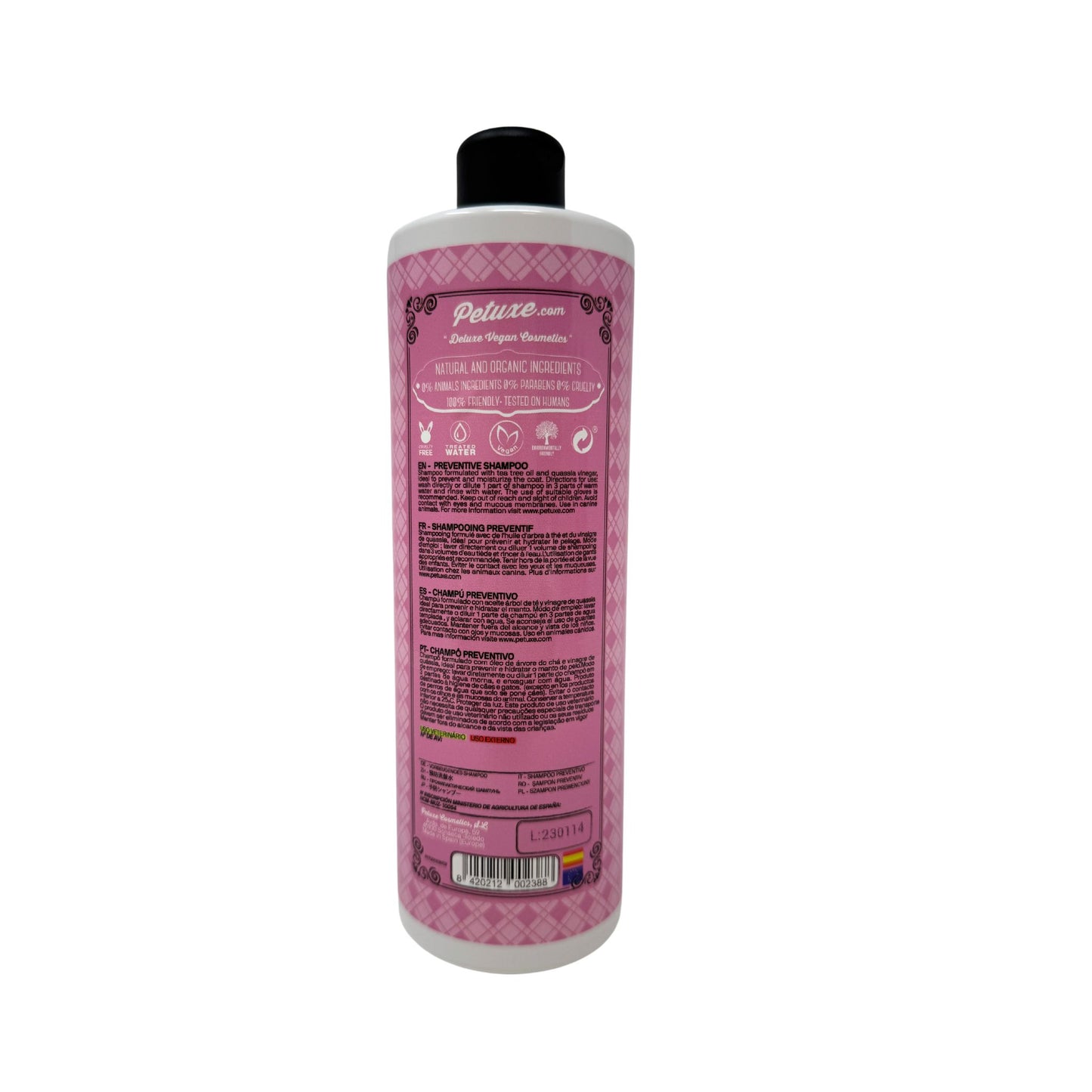 Champú preventivo para perros