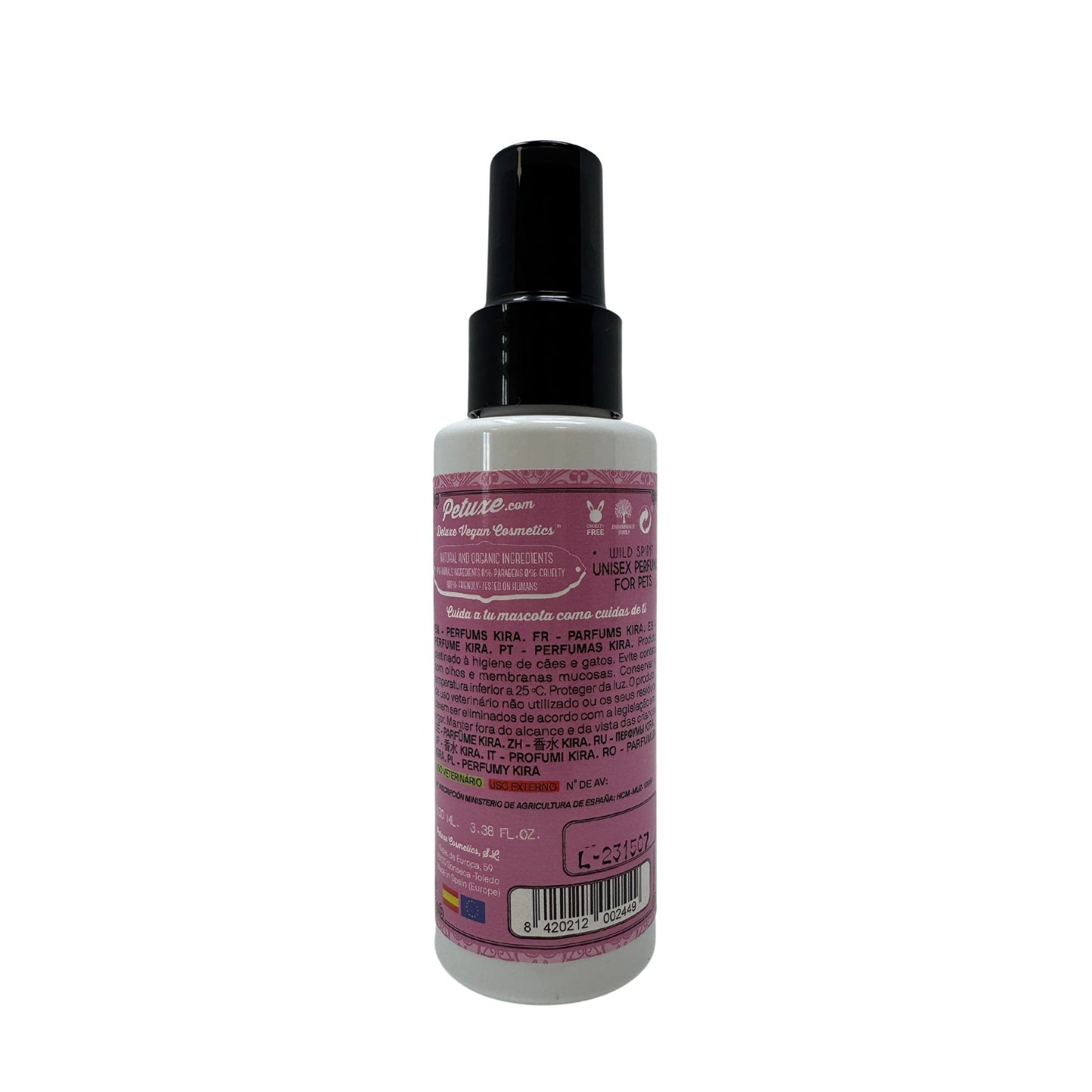 Perfume para perros y gatos - Kira - 100 ml