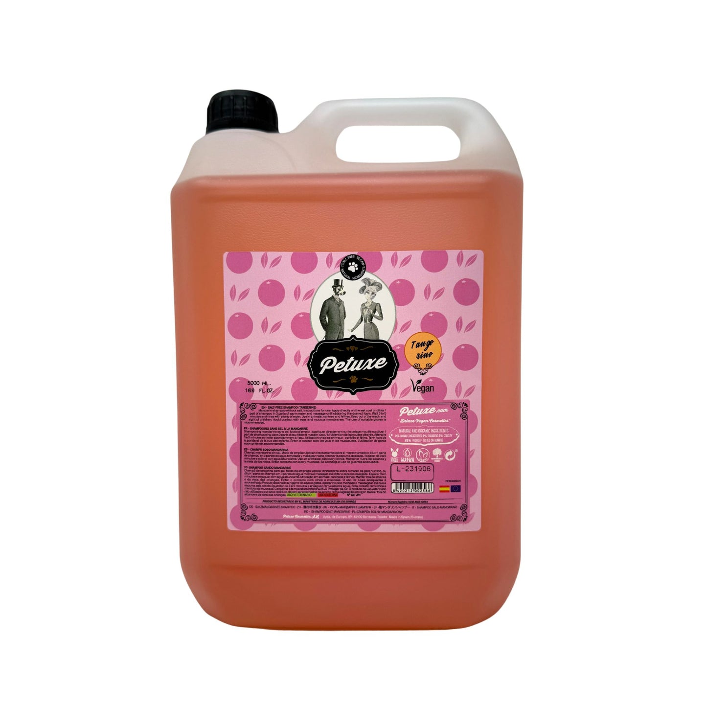 Champú soso de mandarina para perros y gatos