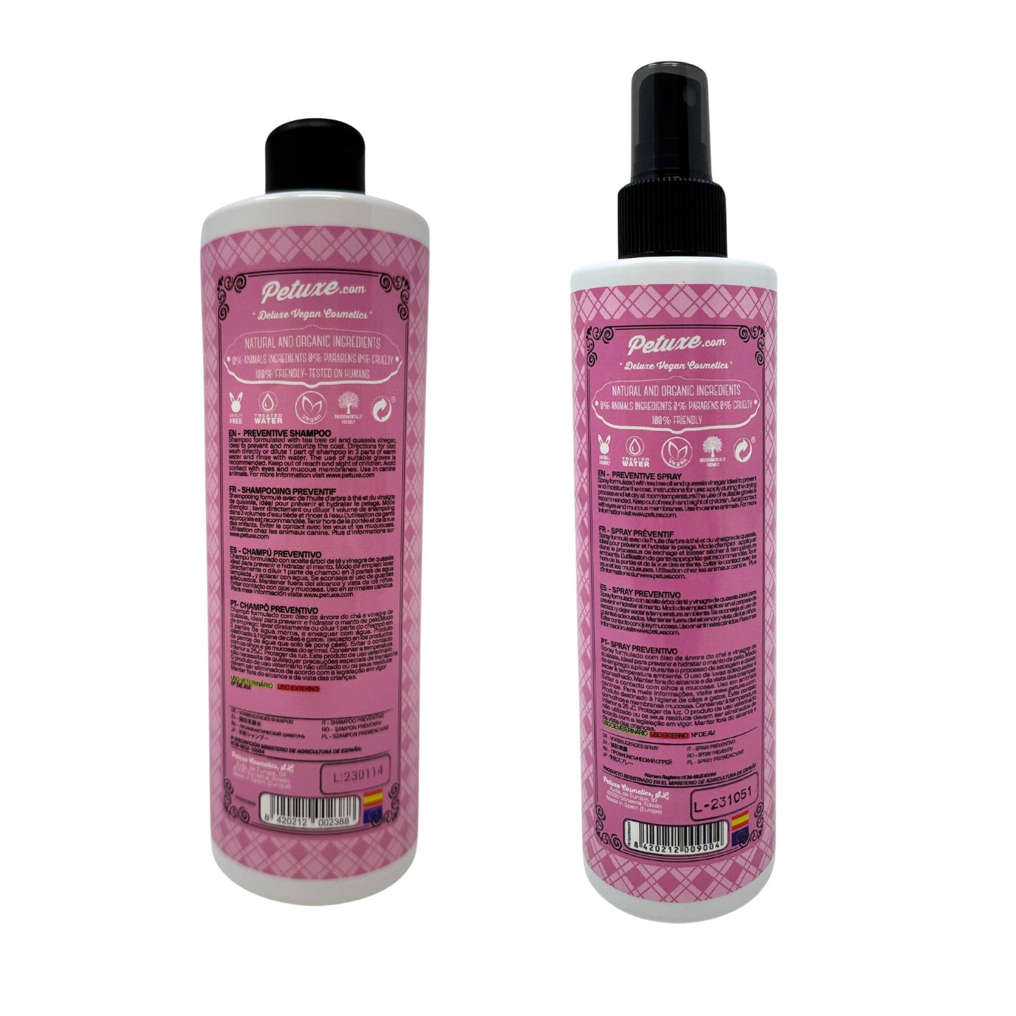 Pack shampooing et spray préventif pour chiens et chats