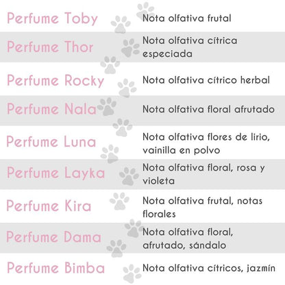 Présentoir de parfum pour animaux de compagnie - 9 unités x 100 ml (1 de chaque) 